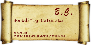 Borbély Celeszta névjegykártya